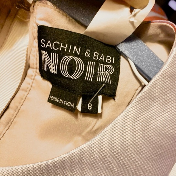 Sachin & Babi Noir Sleeveless Floral Jacquard Cut-Out Back High-Low Dress - Picture 9 of 12